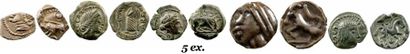 null Lot de 5 ex. : Rutènes, drachme et 4 bronzes dont un de Massalia Lot comprenant...