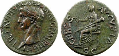 Claude, dupondius, Rome, 41-50 A/TI CLAVDIVS...