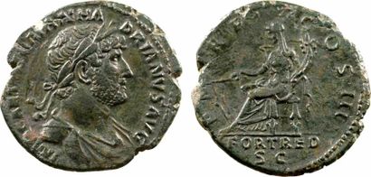 Hadrien, as, Rome, 121-122 A/IMP CAESAR TRAIAN...