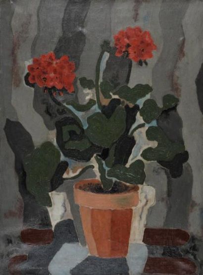Jean-François LAGLENNE (1899-1962) Bouquet de fleurs, circa 1950 Huile sur toile...