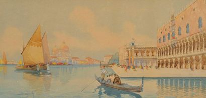 Emanuele BRUGNOLI (1859-1944), Vue de Venise