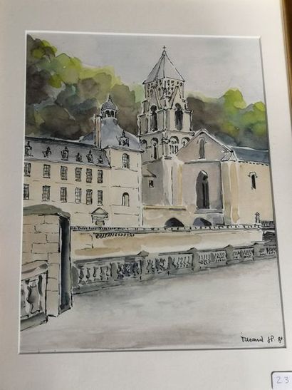 French school, 
The bell tower of Brantôme...