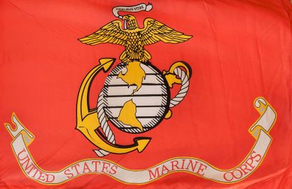 Maison Blanche (The White House) - Bureau ovale Drapeau américain du corps des Marines...
