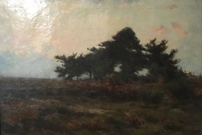 Belgian School, Landscape, Oil on canvas...