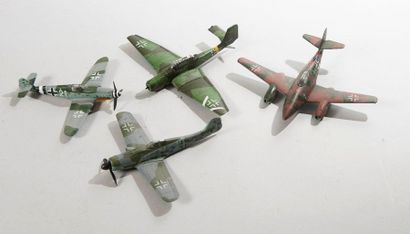 A set of four German aircraft models including...