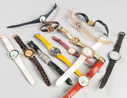 Lot of twelve metal watches of various brands...