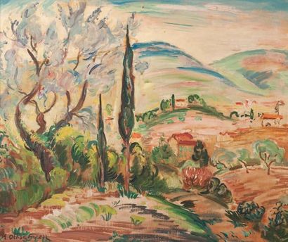 Emile OTHON-FRIESZ (1879-1949) Paysage méditerrannéen près de Toulon, circa 1931...