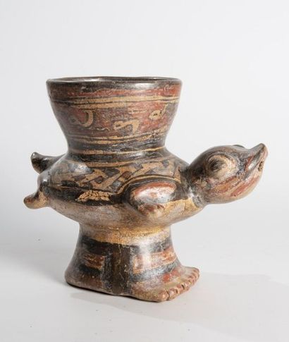 Interesting vase representing a turtle whose...