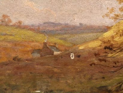 null François-Marie PLATEAU (Saint-Servan 1845 Quimper 1932) : paysage breton en...