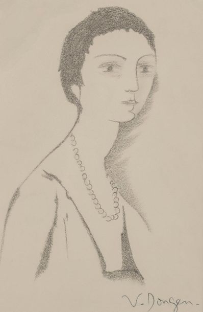 Modern School

Woman with pearl necklace

Pencil...