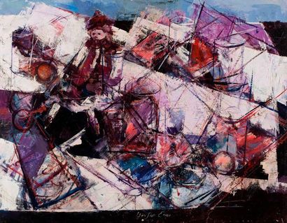ENAV Bension (1925-2007), Oil on canvas,...