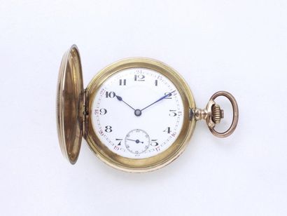 Soap pocket watch in gold-plated metal, white...