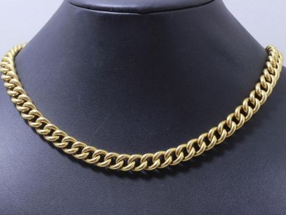 Necklace in 750 thousandths gold, chain link,...