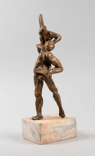 sculpture in gilt bronze representing a dancing...