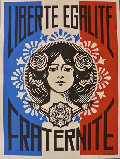 Shepard FAIREY the liberty equality fraternity....