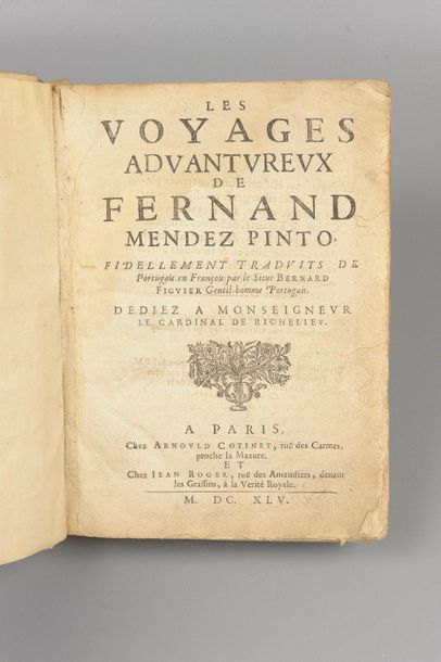 null MENDEZ PINTO (Fernando). Les Voyages advantureux. Paris, Arnould Cotinet et...