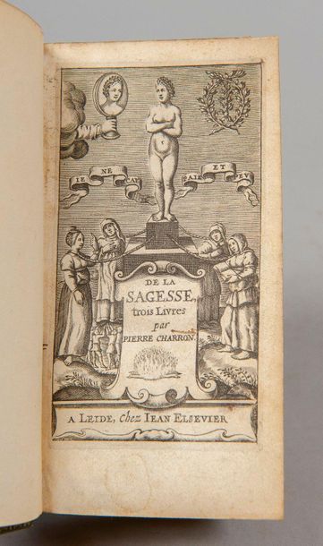 null CHARRON (Pierre). De la sagesse. Leyde, Jean Elzevier, (1656). In-12, mar. à...