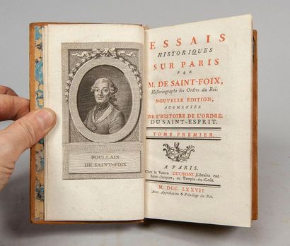 null SAINT-FOIX (M. de). Essais historiques sur Paris. Paris, veuve Duchesne, 1777....