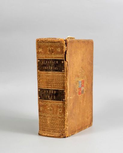 null ALMANACH IMPÉRIAL. Paris, Testu et Compagnie, 1810. Fort in-8, veau blond, roulettes...