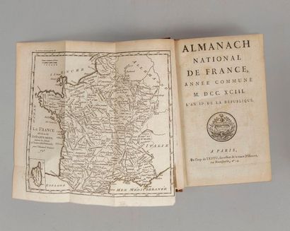 null ALMANACH NATIONAL de France, année commune 1793. Paris, Testu, an IIe de la...