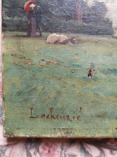 null Eugène Lacheurié (1831-1907)

Paysage aux moutons

Huile sur toile

35 x 27...