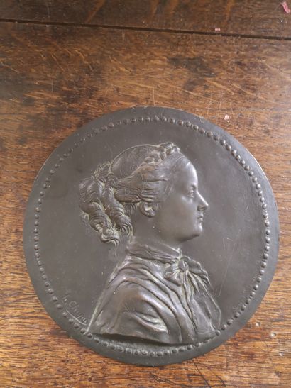 Henri Chapu (1833-1891) 
Médaille en bronze,...