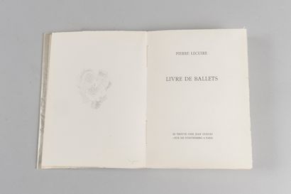 LECUIRE (Pierre). Book of ballets. Paris,...