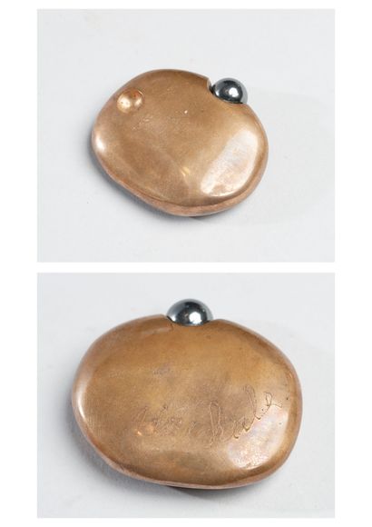 Ado Chale (b. 1928), Pebble, cast bronze...