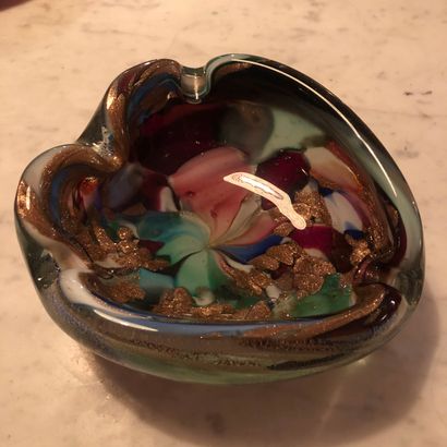 Large Murano glass ashtray decorated with...