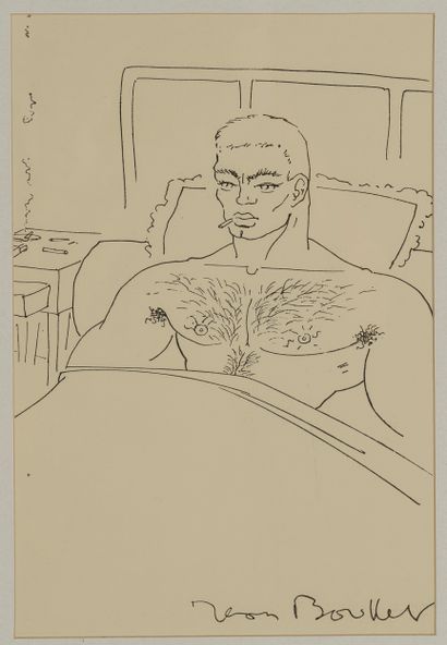 Jean Boullet (1921-1970)

Cigarette au lit

Encre...