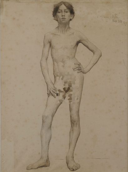 Joseph Milner Kite (1862-1946) 

Jeune homme

Crayon...
