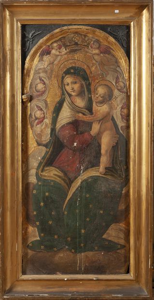 null Ecole ESPAGNOLE de la fin du XVème siècle

La Vierge à l’Enfant entourée d’anges

Panneau

125...