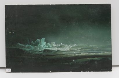  ex 8169-40 et 8169-41 Philippe KOZERAWSKI - Glaciers n°6, 1989. Peinture sur papier...