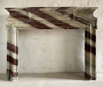 Louis XIV style mantel. 
Lintel with acroterion...