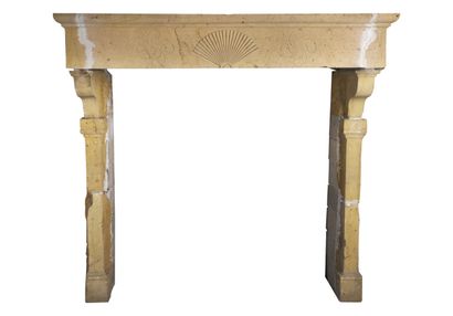 Louis 13 style mantel in yellow Bougogne...