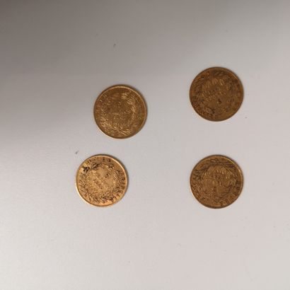 4 pieces de 5 francs or, Napoléon III