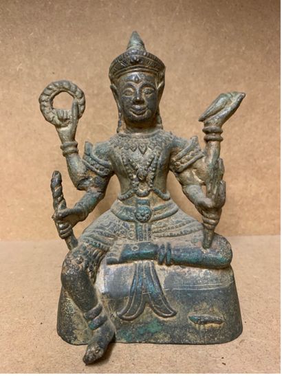 Statue de Shiva 
Bronze 
17cm x 13cm x 7...