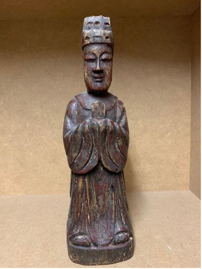 Statuette chinoise en bois 
28cmx 8,5cm x...