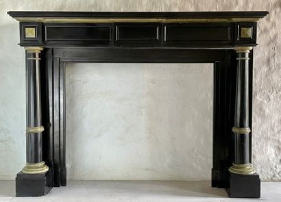Empire mantel 
With columns 
Early 19th century....