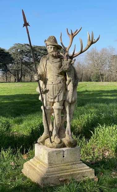 Saint Hubert and the stag 
Group with the...