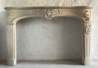 Louis 15 style mantel 
Lintel decorated with...
