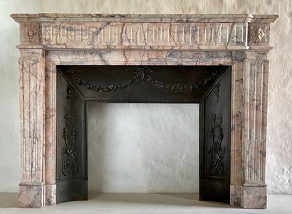 Louis XVI style mantel 
Lintel adorned with...