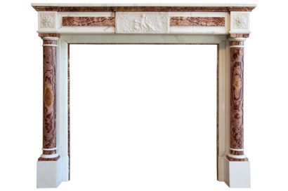Empire style mantel 
Lintel with carved median...