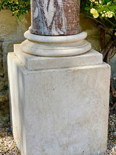  Pair of Doric columns 
The monolithic shaft resting on a cubic base. 
Red Rance...