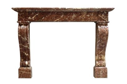Louis-Philippe mantel 
lintel framed with...