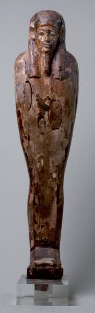 Egypte Grande statuette de Ptah-Sokhar-Osiris momiforme. Il porte la coiffure tripartite...