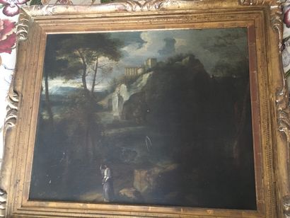 null Ecole Française du XVIIe siècle, Paysage animé

Huile sur toile, 48 x 60 cm...