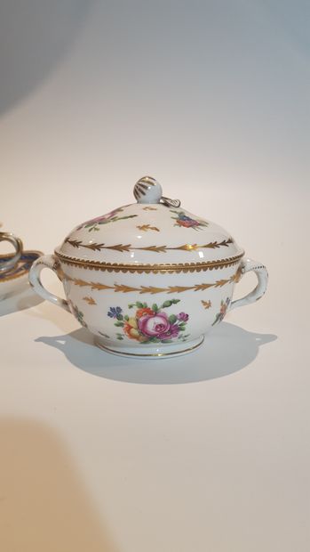Hard porcelain covered broth from the Marie-Antoinette...