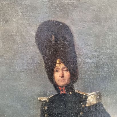  Work in the style of the 19th century 
Soldier 
Oil on canvas 
53,5 x 44,5 cm 
...