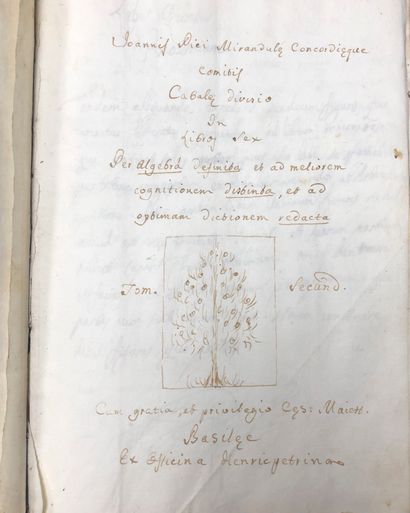  Une volume manuscrit en deux tomes sur les mathématiques et la géométrie 
(Accidents...
